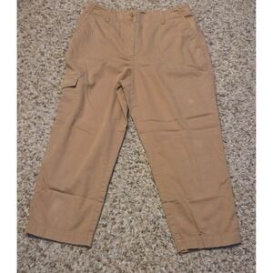 Talbots Supersoft Cargo Pants Women's Size 12 Brown Side Pocket